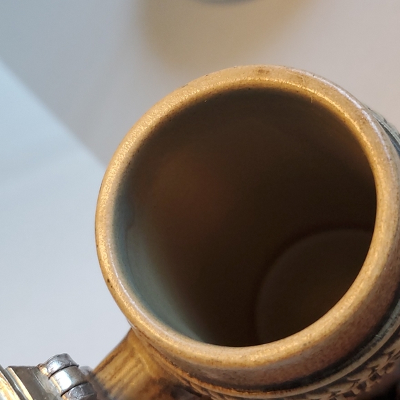 Vintage West Germany Stoneware Gerzit Pewter Lidded Stein - Picture 12 of 14